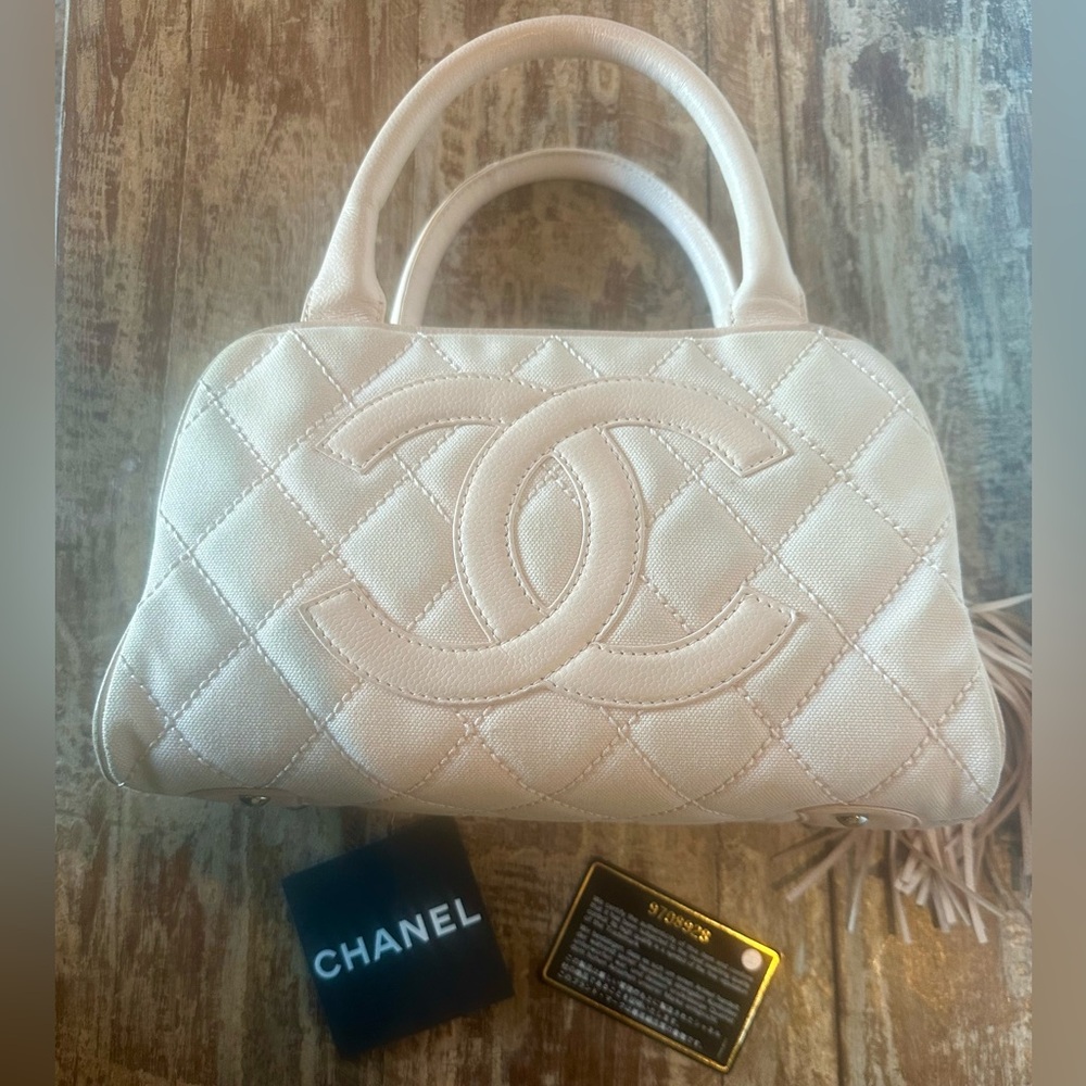 Chanel Timeless Tassel Bowling Bag in Pink w/ Authenticity Card